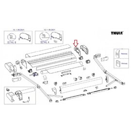 Thule Thule 9200 Eindplaat Rechts