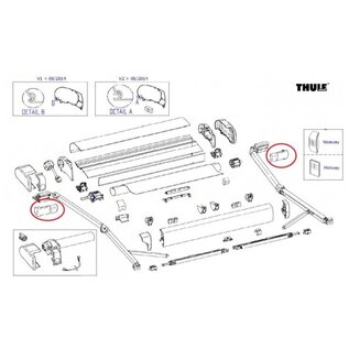 Thule Omnistor Thule 9200 Afdekkappen Knikarmen