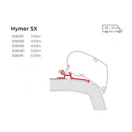 Thule Hymer SX adapter dakmontage