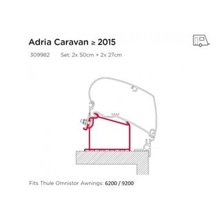 Thule Omnistor Thule Dakadapter Adria Caravan va. 2015