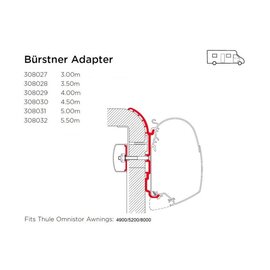 Thule Thule Omnistor Burstner adapter wand montage