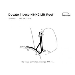 Thule  Omnistor Adapter Ducato Iveco lift roof H2