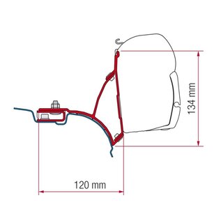 Fiamma F45 Adapter VW T5 Transporter/Multivan