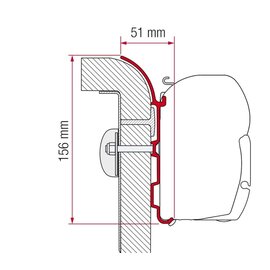 Fiamma Fiamma Adapter Bürstner beugel 450 cm