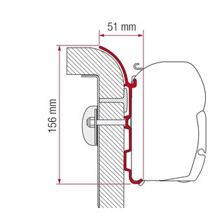 Fiamma Adapter Bürstner beugel 450 cm
