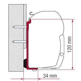 Fiamma Fiamma kit  Challenger Chausson 3 beugels