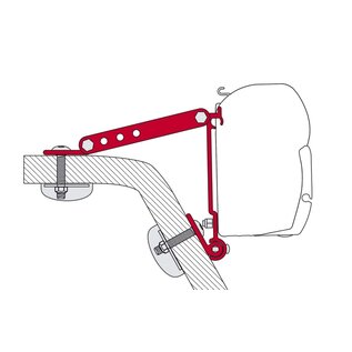 Fiamma Kit wall adapter 3 beugels 8 cm