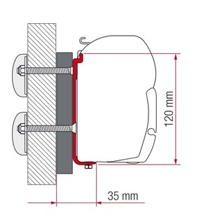 Fiamma Kit Dethleffs Globebus 3 beugels 12 cm