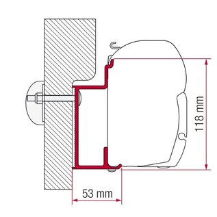 Fiamma Adapter Eura mobiel Karmann