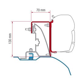 Fiamma Kit Fiat Ducato H2 roof rail