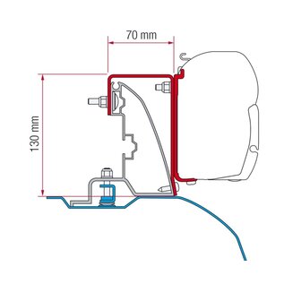Fiamma Kit Fiat Ducato H2 roof rail