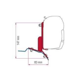 Fiamma Kit - Ford Custom max F 45 260