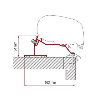 Fiamma Adapter caravan roof