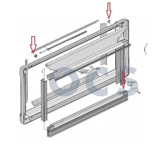 rollo onderdelen dubbele cassette  uitloop