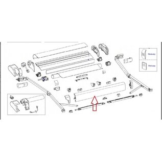 Thule 9200 Lead Rail 500m Geanodiseerd