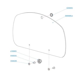 Dometic Glasplaat  tbv type  PI8463 590 x 349