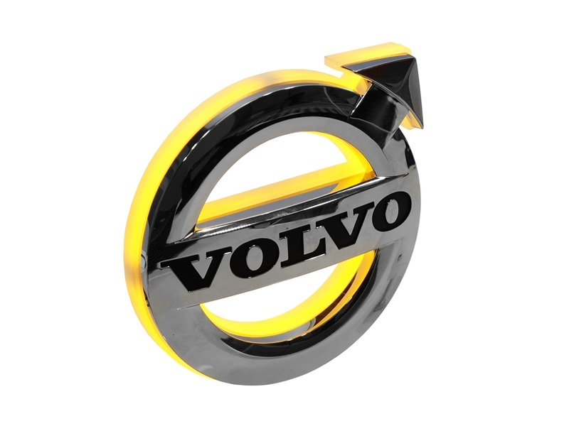 Volvo Beleuchtetes Logo 17 cm Zweifarbig
