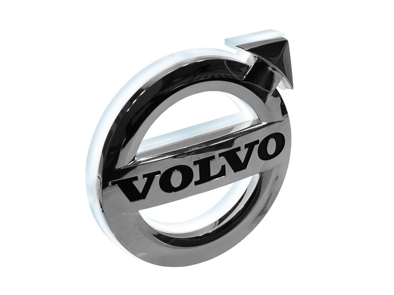 Volvo Beleuchtetes Logo 17 cm Zweifarbig