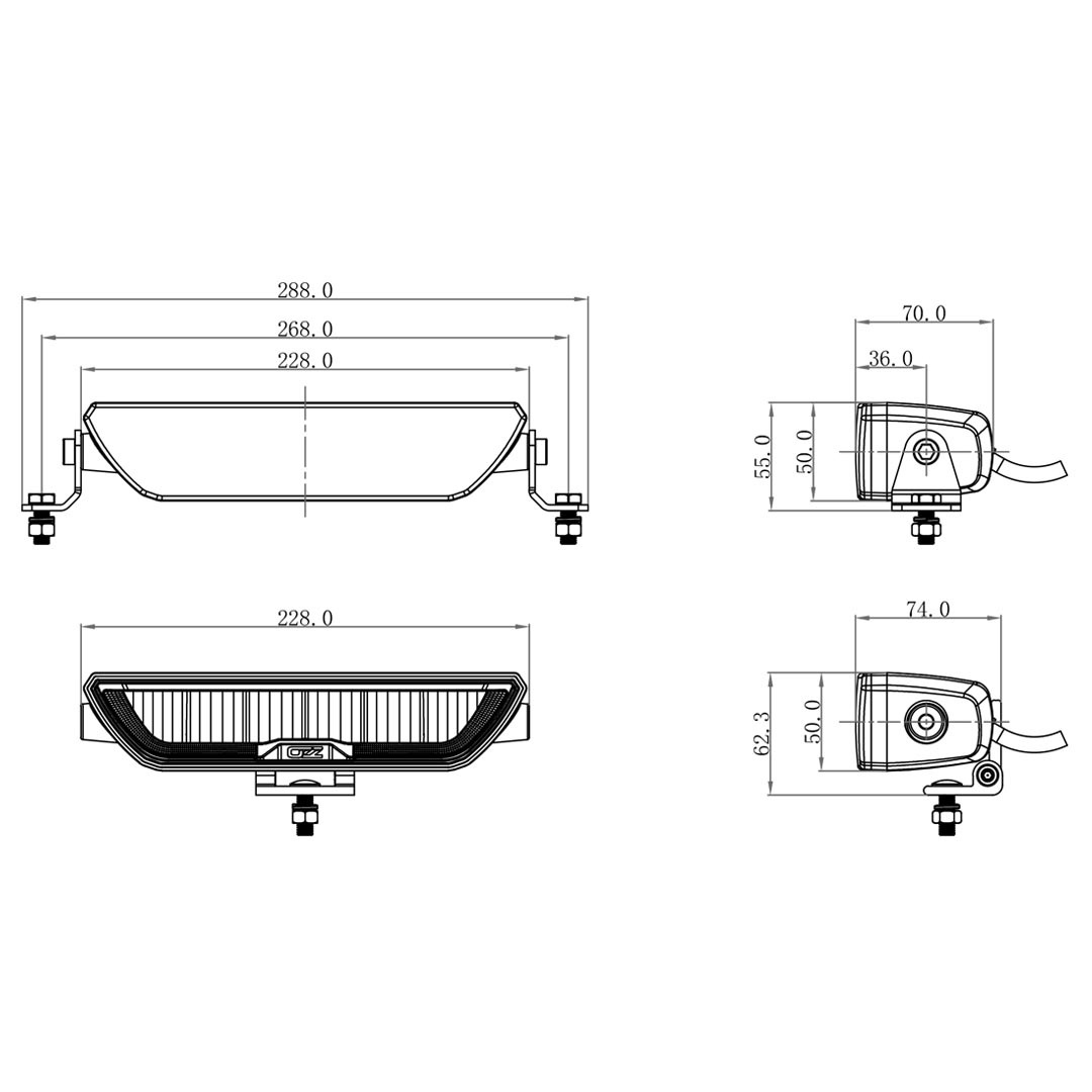 OZZ XB1 P9″ / Lichtbalken kompakt / 4960lm