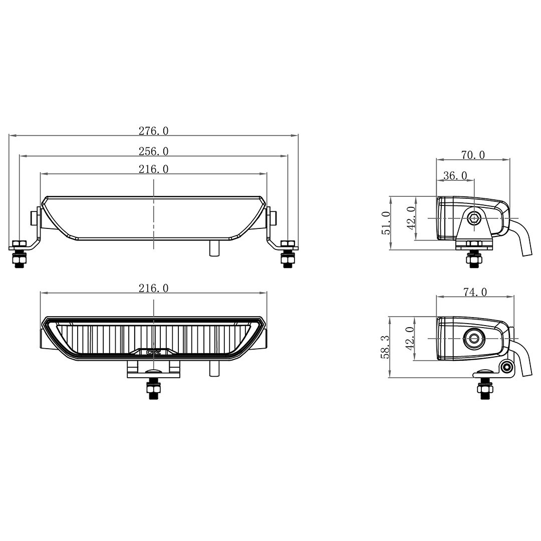 OZZ XB1 P9″ / Lichtbalken kompakt / 4960lm (exkl. Positionslicht)