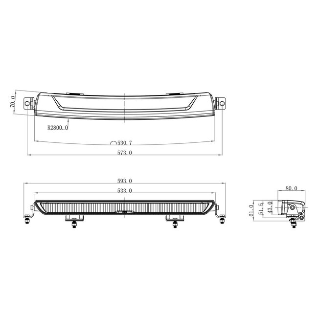 OZZ XB1 20″ / Lightbar / 11200lm (excl. pos.light)