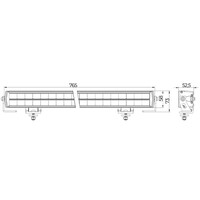 TRALERT® LED Lightbar The Geminus 3 24.300lm / 76,5cm / 9-36v / IP69K