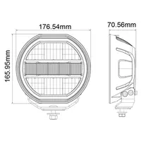 TRALERT® LED headlight 9" Duo-color 144W