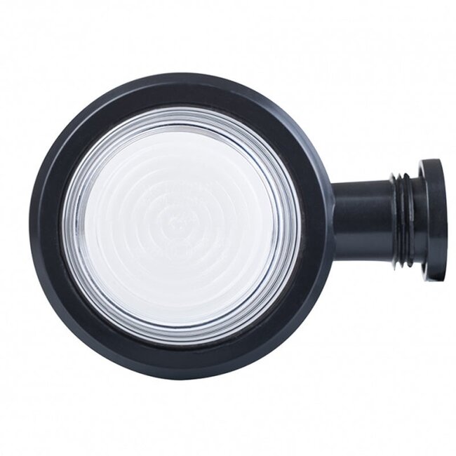 LED Zweedse positielamp | korte steel | matte lens | 12-24v | MB-1020RW