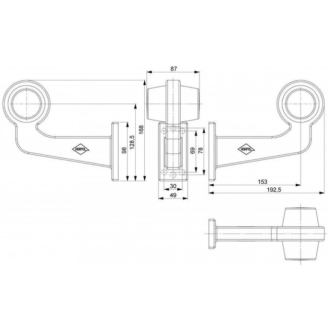 LED-Pendelleuchte Bernstein | rechtwinkliger Schaft | klare Linse | 12-24v | MB-1013A