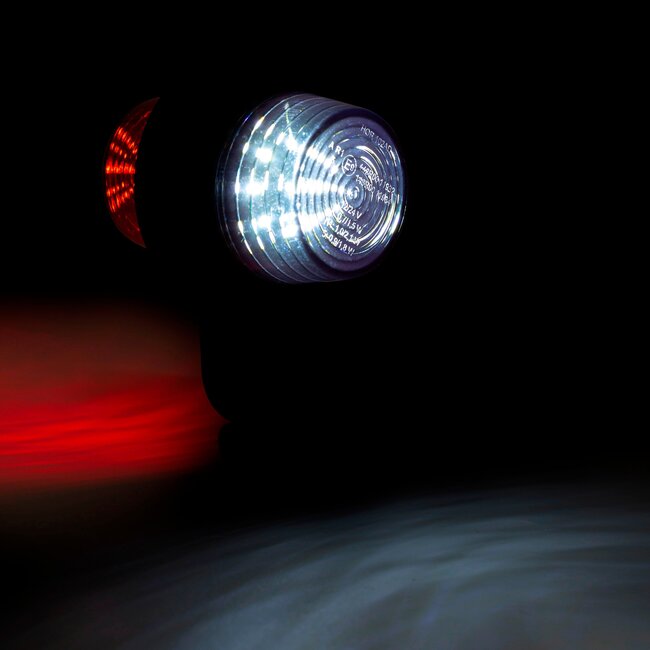 Lámpara colgante LED Dark R-W derecha, vástago acodado, 12/24v, cable de 50cm