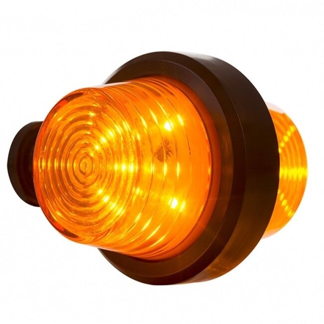 LED pendant lamp amber | short stem | clear lens | 12-24v | MB-1010A