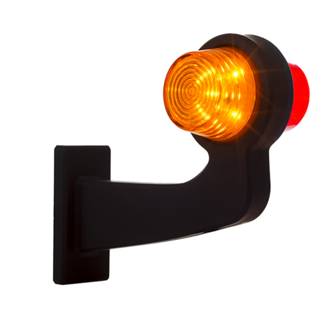 rechts | LED-Pendelleuchte | rechtwinkliger Schaft | klare Linse | 12-24v | MB-1012RA