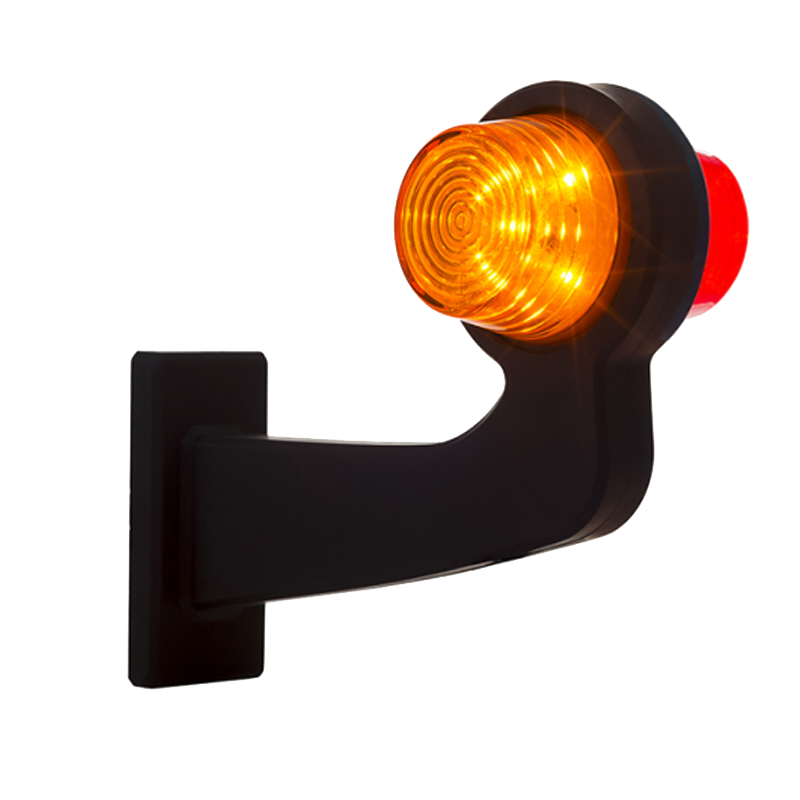 rechts | LED-Pendelleuchte | rechtwinkliger Schaft | klare Linse | 12-24v | MB-1012RA
