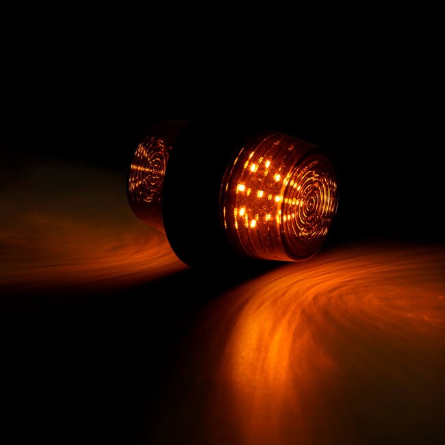 Lampe pendentif LED Dark ambre, tige courte, 12/24v, câble 50cm