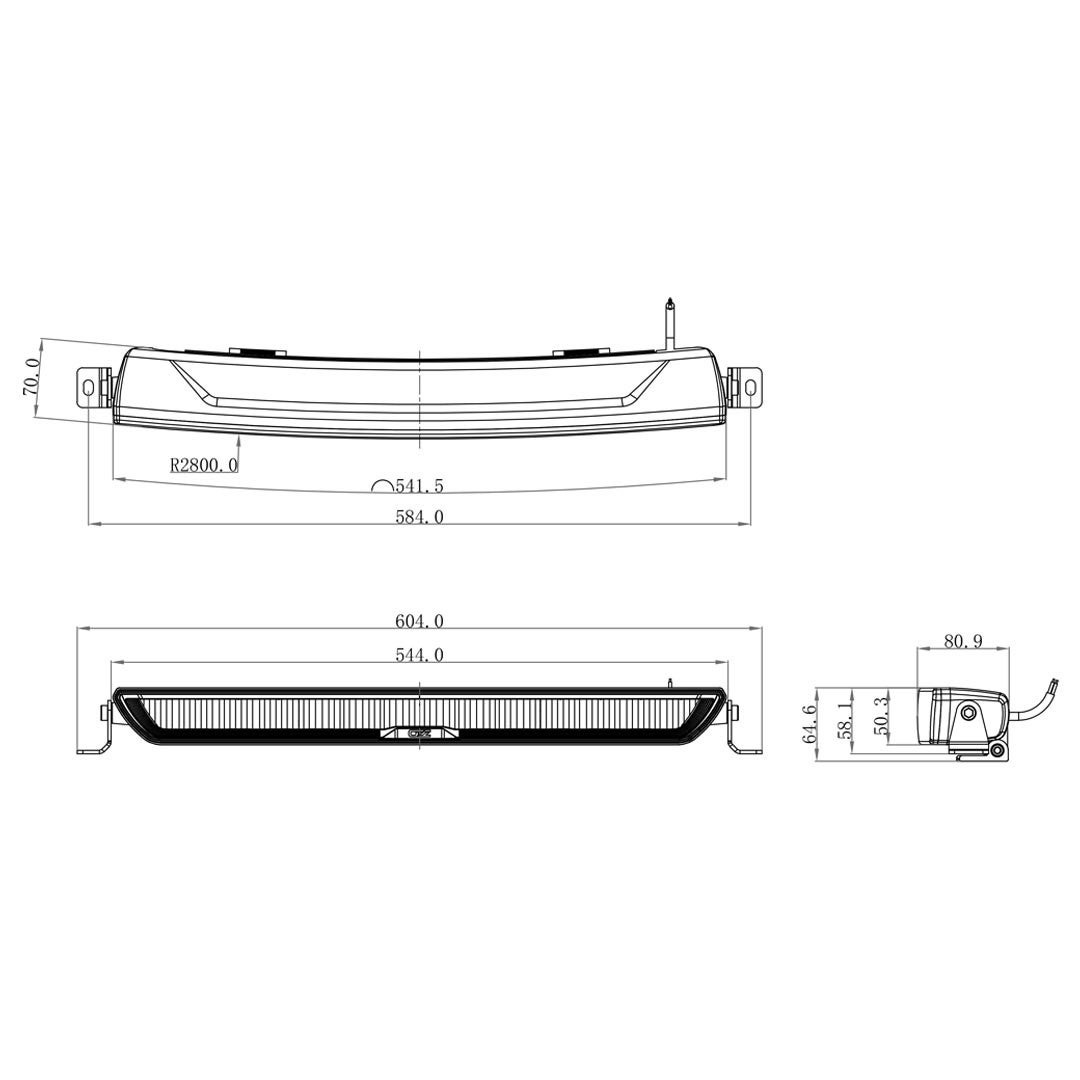 LED-Leiste Vulcan 290 Duo-Color Glow Tagfahrlicht. 9-36v / 29.1cm / 4900lm | LD8-5449