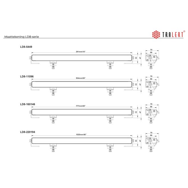 LED balk Vulcan 780 duo-color gloed dagrijverlichting. 9-36v / 77,7cm / 14.600lm | LD8-160146