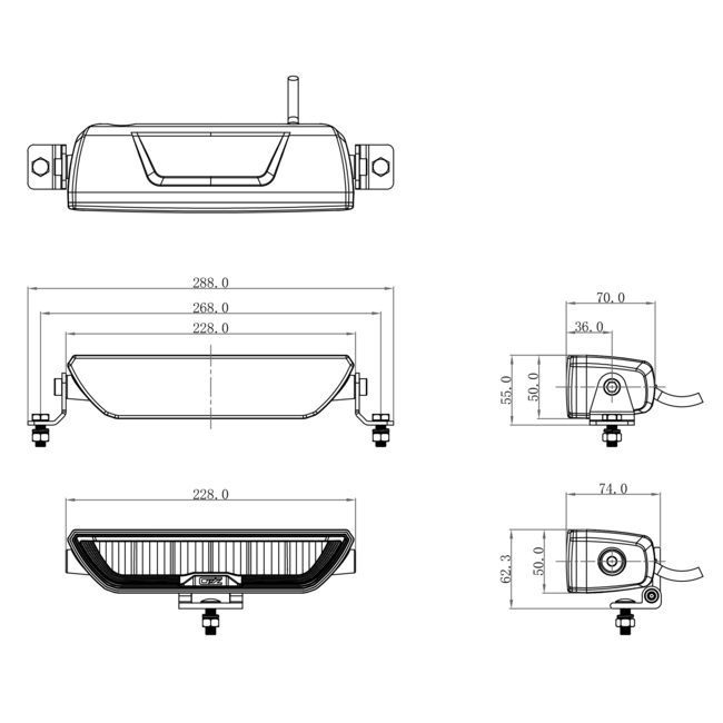 OZZ lampjes XB1 P9 WIT