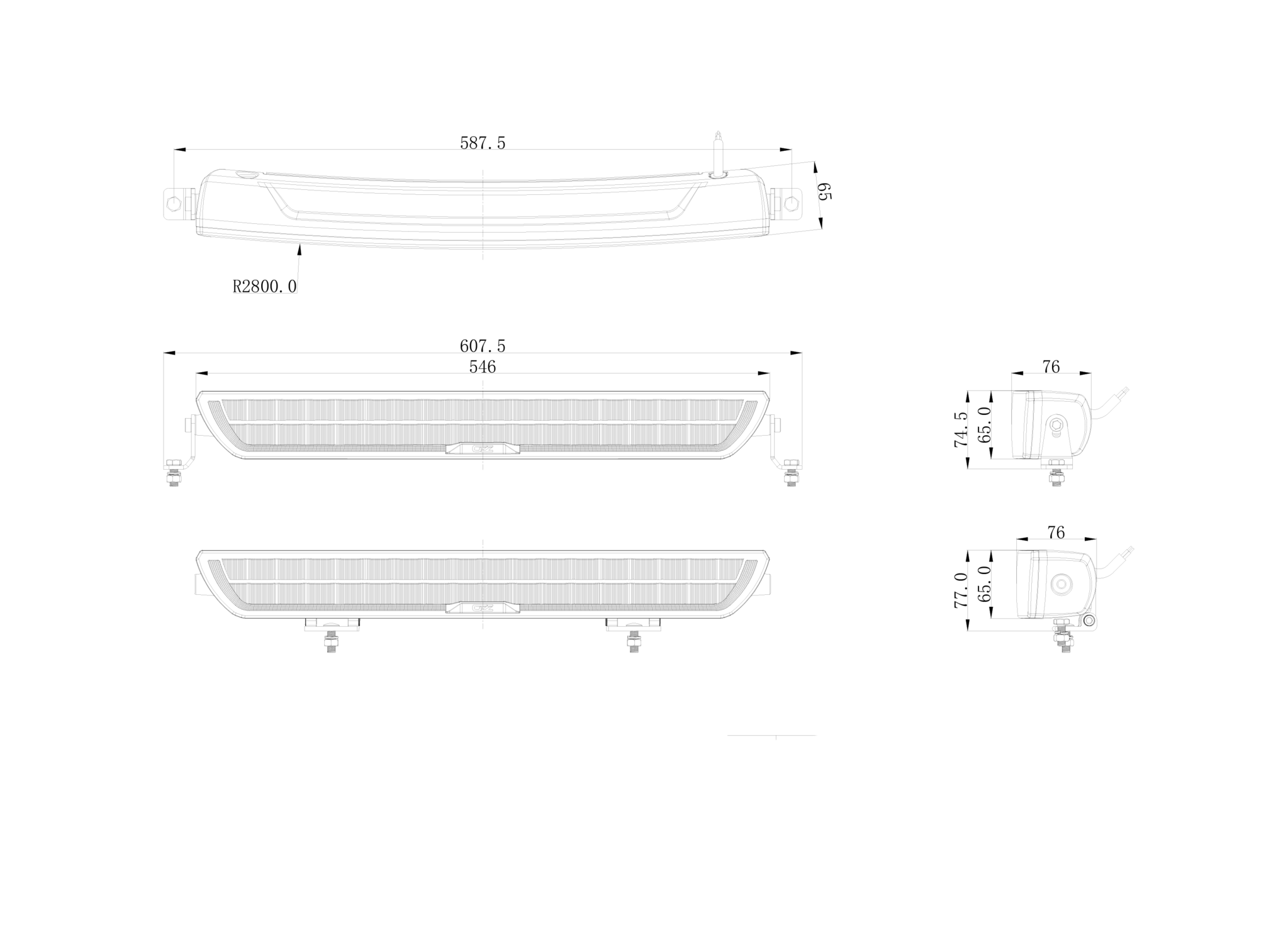 OZZ-Leuchten DRB1 P20 BLACK