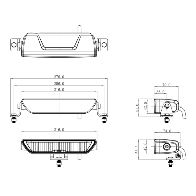 OZZ luces XB1 8 BLANCO