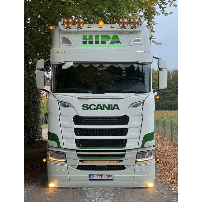 Suspensión de hojas Scania Next Generation. Spoiler delantero de parachoques medio tipo 4.