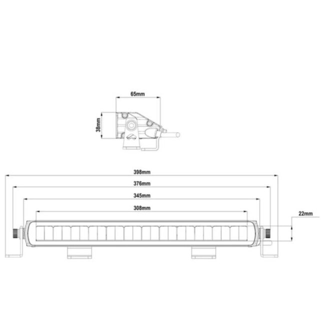 Tralert LED bar | driving beam 3552 lumens | 60 watts | 9-36v | LD1-6035