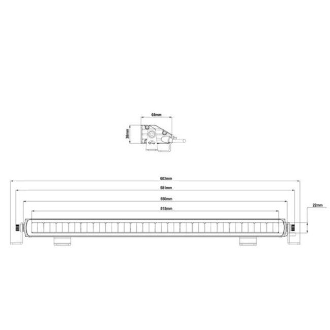 Tralert LED barra haz de carretera | 100 vatios | 5920 lúmenes | 9-36v | LD1-10059