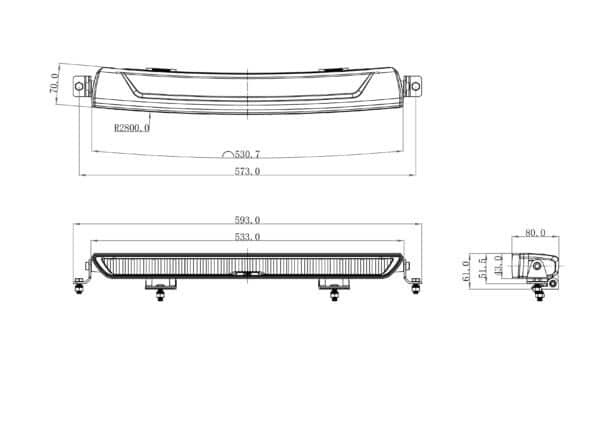 OZZ XB1 20 white LED bar