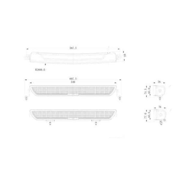 Barra LED blanca OZZ DRB1 P20