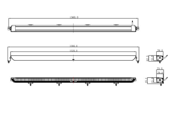 OZZ XB1 P52 white LED bar