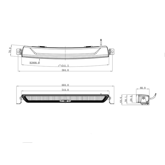 OZZ XB1 P20 witte LED bar