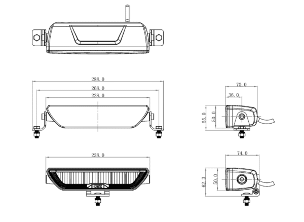 OZZ XB1 P9 wit LED bar