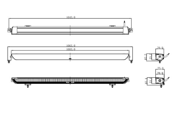 OZZ XB1 P40 black LED bar
