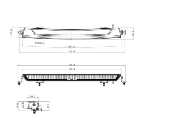 OZZ XB1 P27 white LED bar