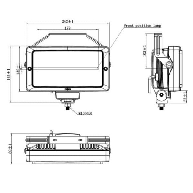Tralert Atlas 220 spotlight duo-color daytime running lights 12-24v